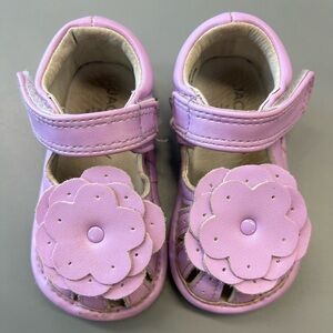 Toddler girl sandals shoes floral purple 18-24 months